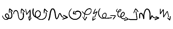 Arrows Line Art Font UPPERCASE