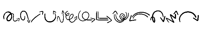 Arrows Line Art FONT