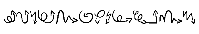 Arrows Line Art Font LOWERCASE