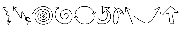 Arrows Set Font OTHER CHARS