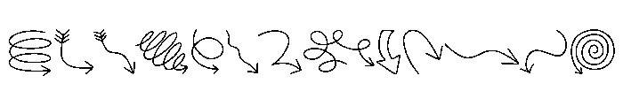 Arrows Set Font UPPERCASE