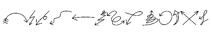 Arrows Set Font UPPERCASE