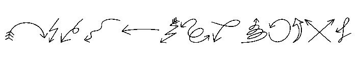 Arrows Set Font LOWERCASE