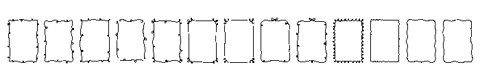 Art Line Frame Font UPPERCASE
