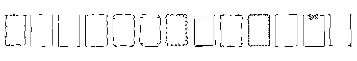 Art Line Frame Font UPPERCASE