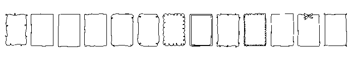 Art Line Frame Font LOWERCASE