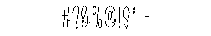 Artistic Signature Font OTHER CHARS