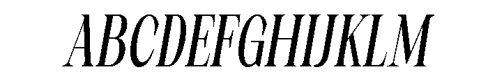 Artrend Black ExtraCond Slant Font UPPERCASE