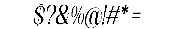 Artrend Bold Condensed Slanted Font OTHER CHARS