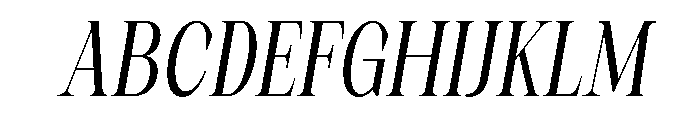 Artrend Bold Condensed Slanted Font UPPERCASE