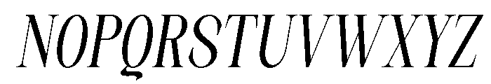 Artrend Bold Condensed Slanted Font UPPERCASE