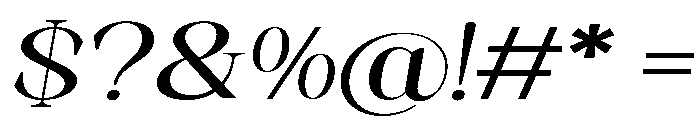 Artrend Bold ExtExp Slant Font OTHER CHARS
