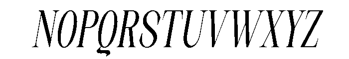 Artrend Bold ExtraCond Slant Font UPPERCASE