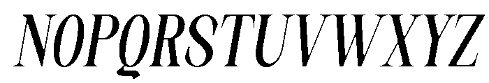 Artrend Soft Black Cond Slant Font UPPERCASE