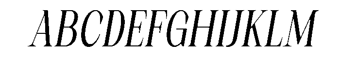 Artrend Soft Bold Cond Slant Font UPPERCASE
