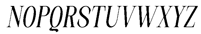 Artrend Soft Bold Cond Slant Font UPPERCASE