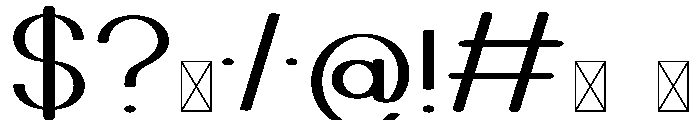 Arvex Font OTHER CHARS