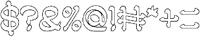 ARABIAN KNIGHT-Hollow otf (400) Font OTHER CHARS