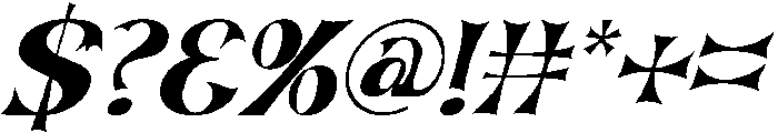 ARTISTIC TRACING ITALIC otf (400) Font OTHER CHARS