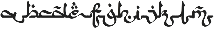 Arabic Script Regular otf (400) Font LOWERCASE
