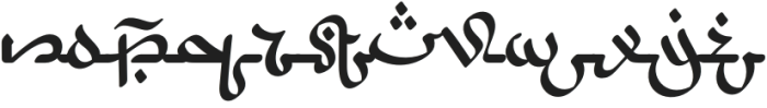 Arabic Script Regular otf (400) Font LOWERCASE