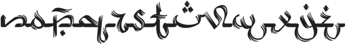 Arabic Script Rough otf (400) Font LOWERCASE