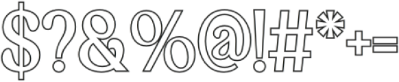 Arbane Outline otf (400) Font OTHER CHARS