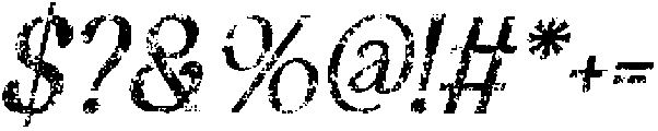 Arbane Stamp Italic otf (400) Font OTHER CHARS