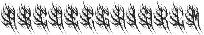 Arcane Shadows Metal Font otf (400) Font UPPERCASE