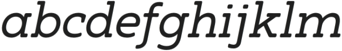 Arcanite Slab Italic otf (400) Font LOWERCASE