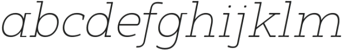 Arcanite Slab Thin Italic otf (100) Font LOWERCASE