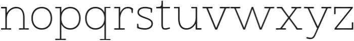 Arcanite Slab Thin otf (100) Font LOWERCASE