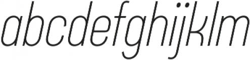 Arch Light Condensed Oblique otf (300) Font LOWERCASE