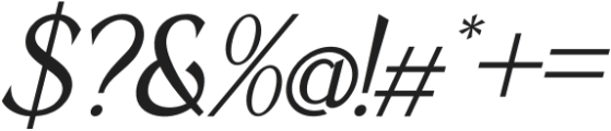 Archeras Italic otf (400) Font OTHER CHARS