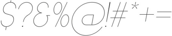 Archipad Pro Thin Oblique otf (100) Font OTHER CHARS