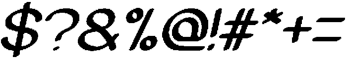 Archive Bold Italic otf (700) Font OTHER CHARS