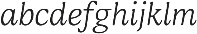 Arcuata Light Italic otf (300) Font LOWERCASE