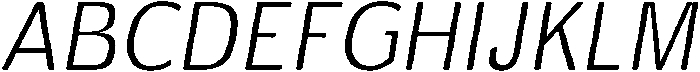 Ardent Round Light Italic otf (300) Font UPPERCASE