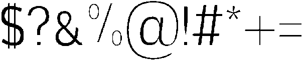 Ardent Round Light otf (300) Font OTHER CHARS