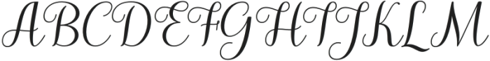 Arelina Slant Regular otf (400) Font UPPERCASE