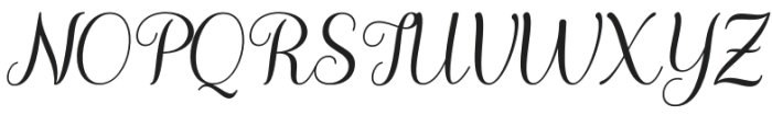 Arelina Slant Regular otf (400) Font UPPERCASE