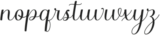 Arelina Slant Regular otf (400) Font LOWERCASE