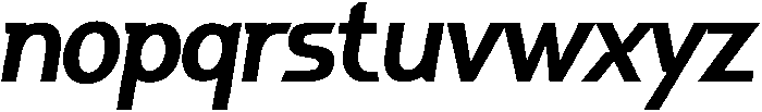 Aresca Sans Italic otf (400) Font LOWERCASE