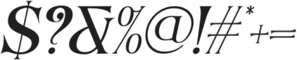 Areus Italic otf (400) Font OTHER CHARS