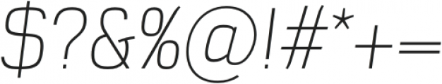 Argo Nova Thin Italic otf (100) Font OTHER CHARS