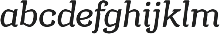 Argumend Italic otf (400) Font LOWERCASE