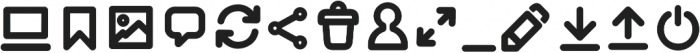 Arista Pro Icons SemiBold otf (600) Font LOWERCASE