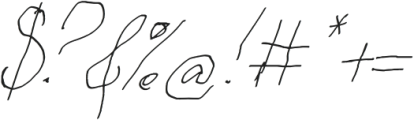 Arkinthor Hands Signature otf (400) Font OTHER CHARS