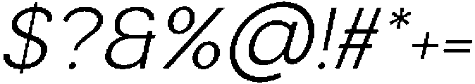 Armonia Light Italic otf (300) Font OTHER CHARS