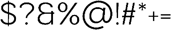 Armonia Light otf (300) Font OTHER CHARS